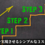 物事を実現させるシンプルな３ステップ