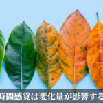 時間感覚は変化量が影響する